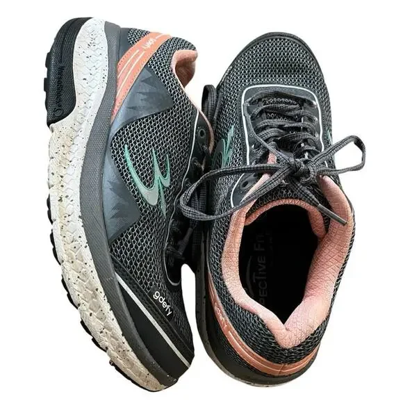 NEW Gravity Defyer Womens Gray Salmon Mighty Walk GDefy Orthopedic Shoes Sz‎ 8.5 - Picture 7 of 8